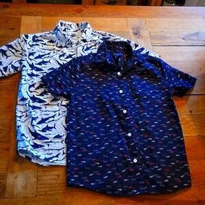 2 button down Shark shirts